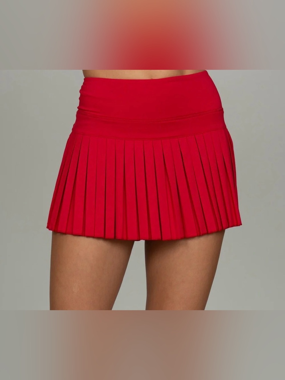 Goldhinge Red Pleated Tennis Golf Skirt Skort w spandex shorts M